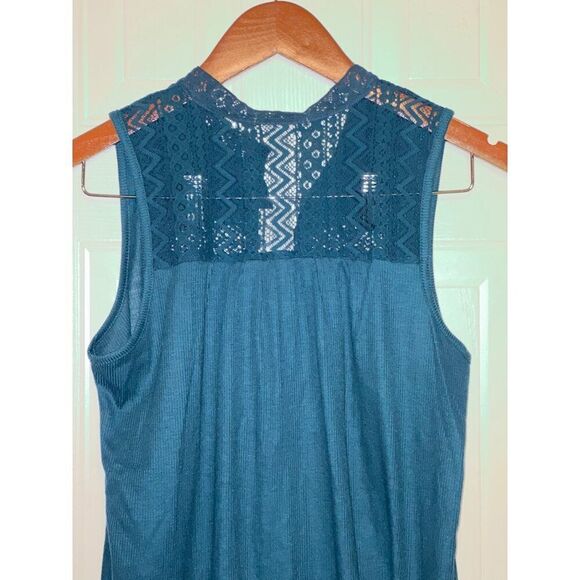 NWT Maurice’s Solid Ribbed Crochet Trim Henley Tank Top SZ XS - Picture 6 of 11